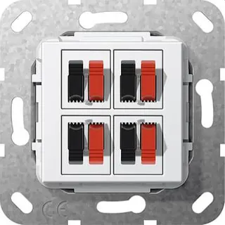 Gira Anschluss 569403 Einsatz 4fach reinweiss