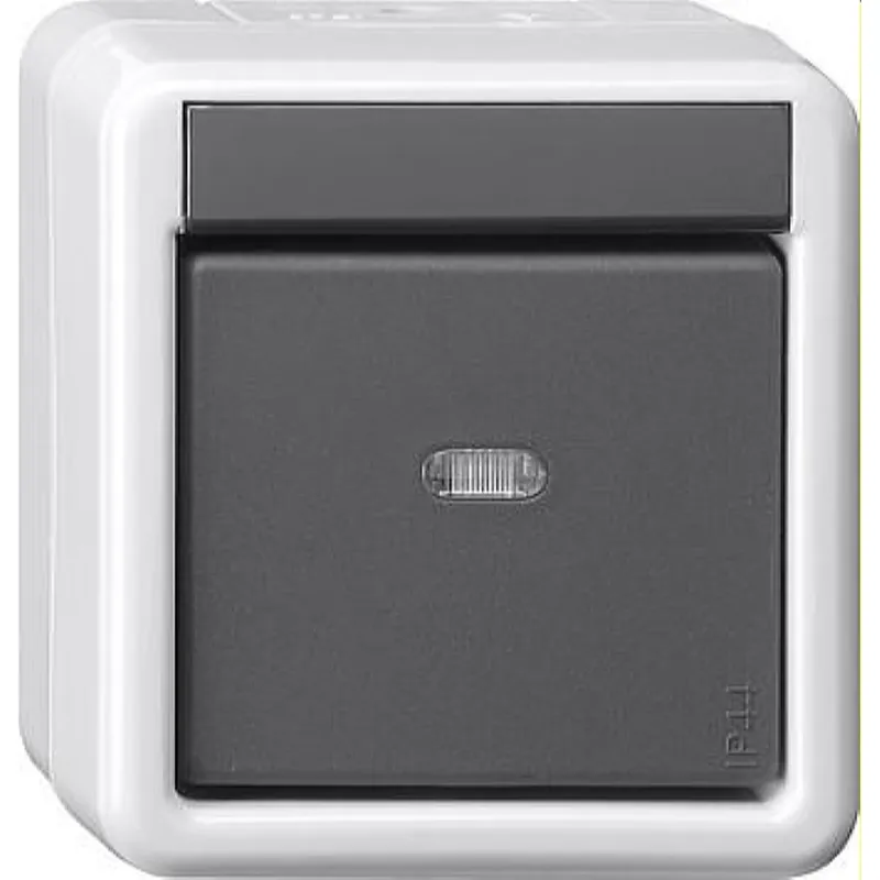 Gira Taster 515230 KNX/EIB 1fach BA WG AP 2 LED gr
