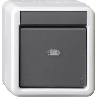 Gira Taster 515230 KNX/EIB 1fach BA WG AP 2 LED gr