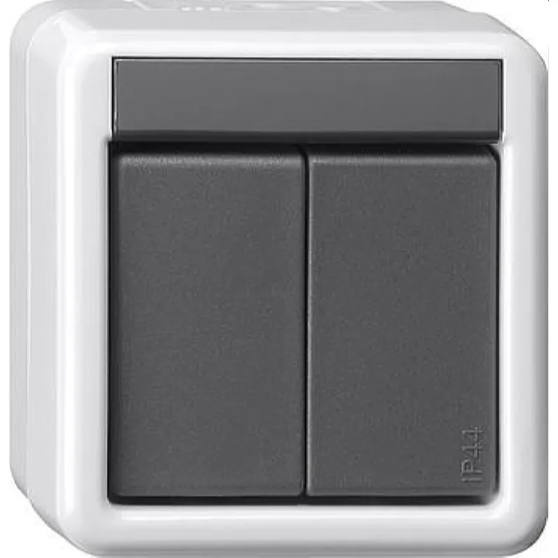 Gira Taster 516230 KNX/EIB 2fach BA WG AP 2 LED gr