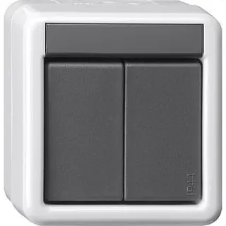 Gira Taster 516230 KNX/EIB 2fach BA WG AP 2 LED gr