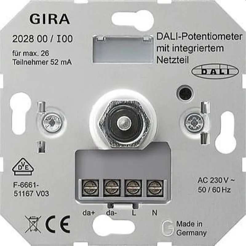 Gira Potentiometer 202800 Einsatz Dali Netzteil integriert