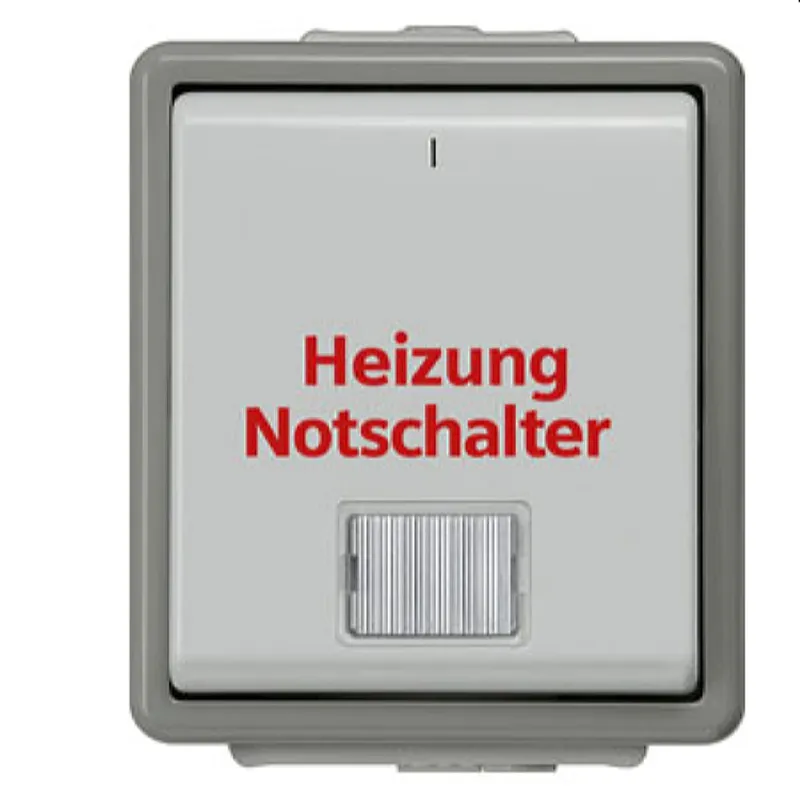 Siemens Heizungnotschalter mit Fenster 2polig 5TA4742