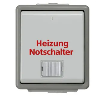 Siemens Heizungnotschalter mit Fenster 2polig 5TA4742