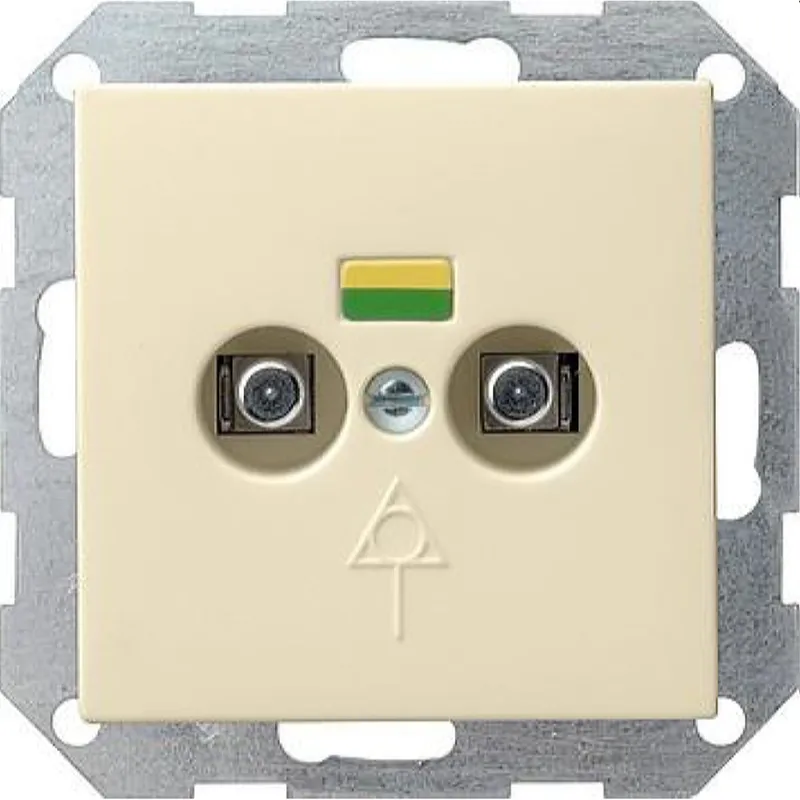 Gira Potentialausgleich 040501 2fach System 55 cremeweiss