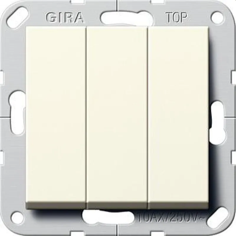 Gira Taster 284401 3fach Schl. 1-pol System55 cw