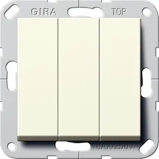 Gira Taster 284401 3fach Schl. 1-pol System55 cw