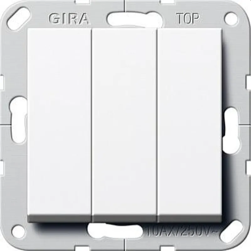 Gira Taster 284403 3fach Schl. 1-pol System55 rw