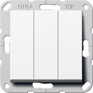Gira Taster 284403 3fach Schl. 1-pol System55 rw
