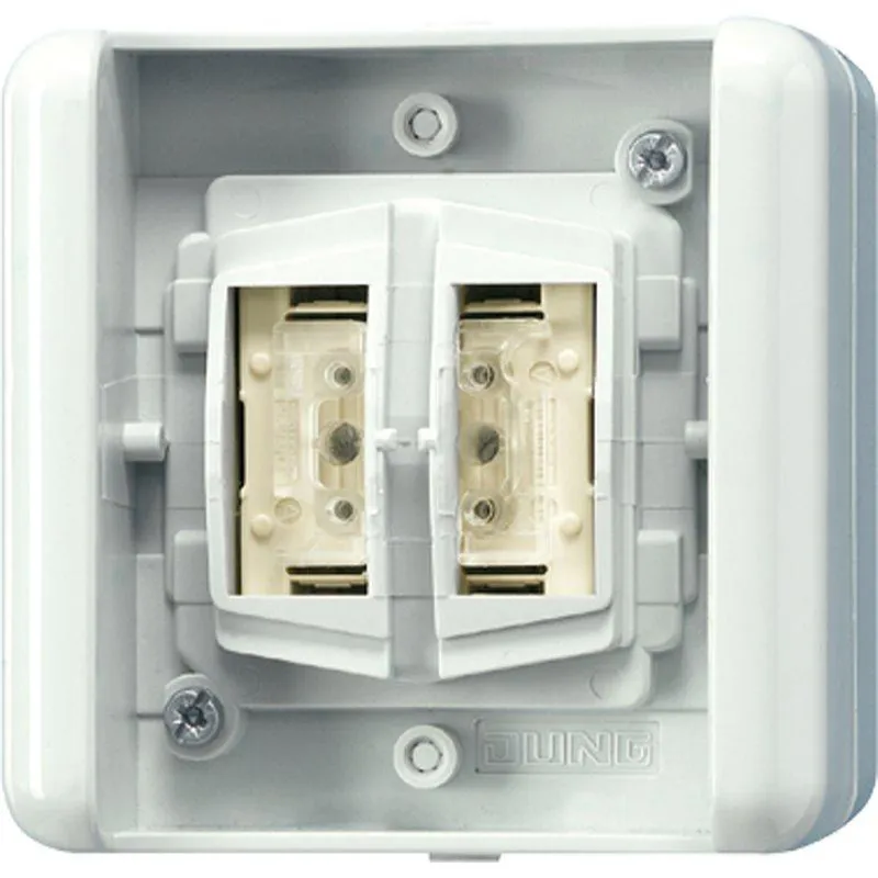Jung KNX Taster BA ? Tasterstellung ? 2fach, WG 800 8472.01LEDW