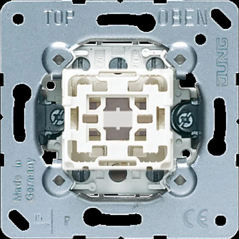Jung Multi-Switch, volle Wippe, Taster mit 2 x 2 Schließern und Nullstellung, 10 A 250 V ~ 531-41U