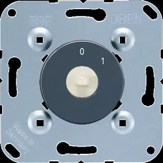 Jung Drehschalter, 20 AX 250 V ~, Ausschalter 2-pol. 20 AX 250 V ~, ohne Krallen, anthrazit 1101-20
