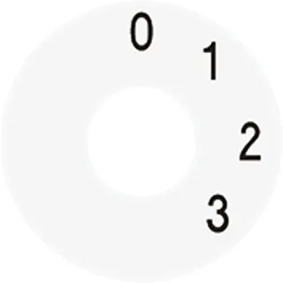 Jung Skalenscheibe, Symbol 3-Stufen-Schalter, alpinweiß SKS1101-4WW
