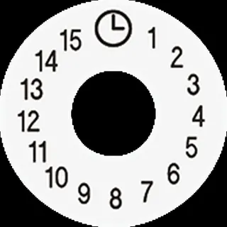 Jung Skalenscheibe, Symbole 1...15, alpinweiß SKS11015WW