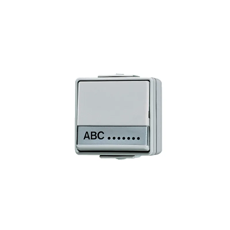 Jung Wippschalter, Universal Aus-Wechsel, 10 AX 250 V ~, mit Schriftfeld, IP 44, WG 600 606NAW