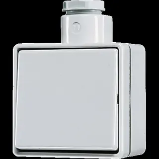 Jung Wippschalter, Universal Aus-Wechsel, 10 AX 250 V ~, IP 44, WG 600 606W-1