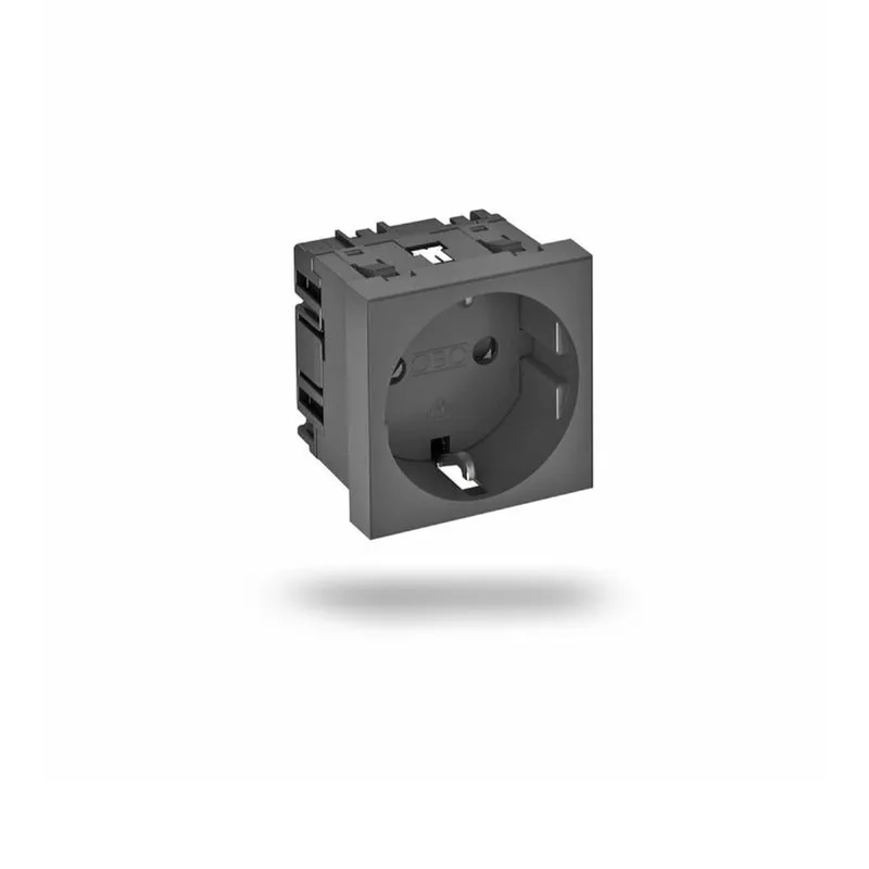 OBO Steckdose STD-D0 SWGR1 0Grad 1fach schwarzgrau