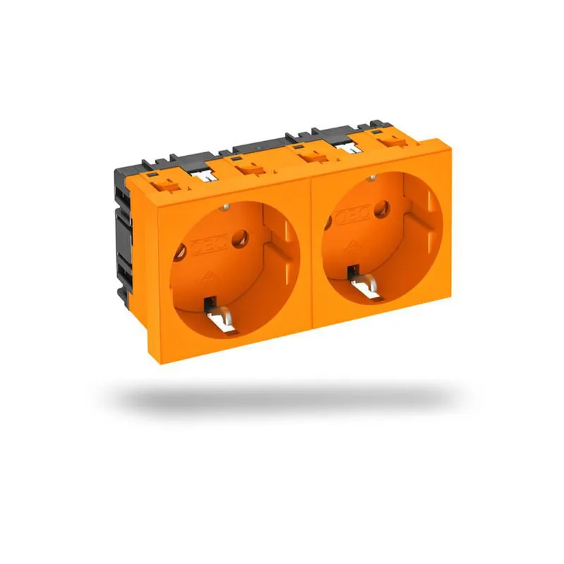 OBO Steckdose STD-D0 ROR2 0° 2fach reinorange