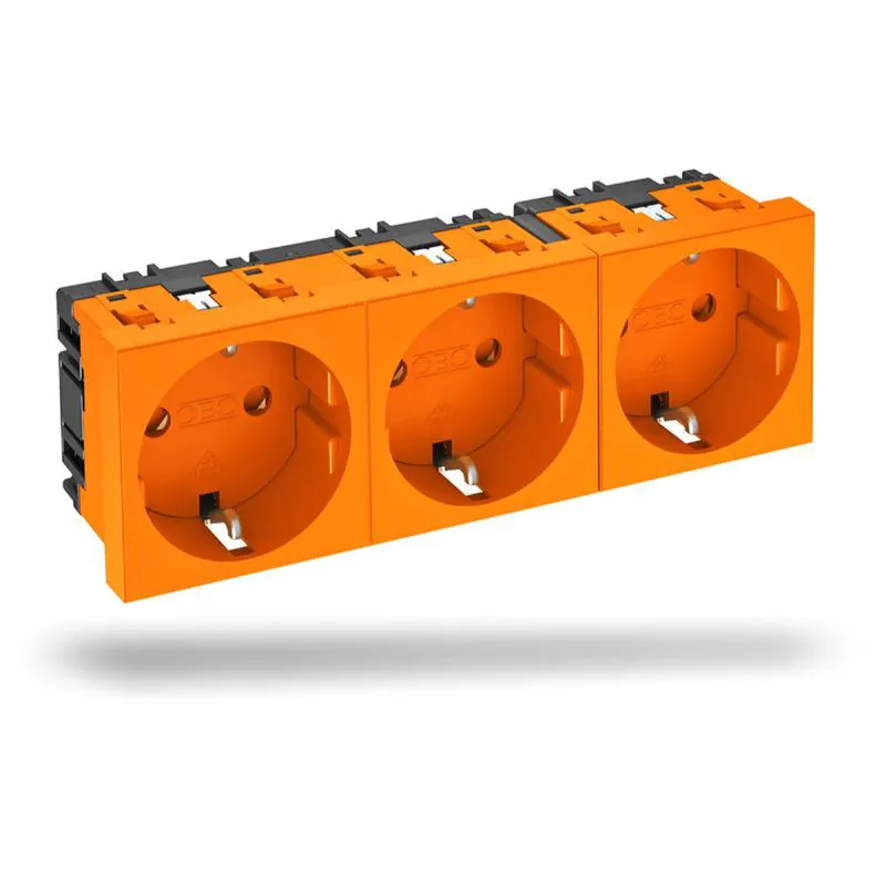 OBO Steckdose STD-D0 ROR3 0° 3fach reinorange
