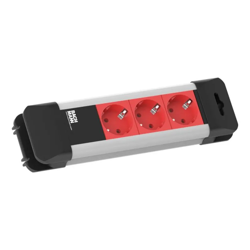 Bachmann Tischsteckdose 330.300 CONNECTUS 3-fach rot