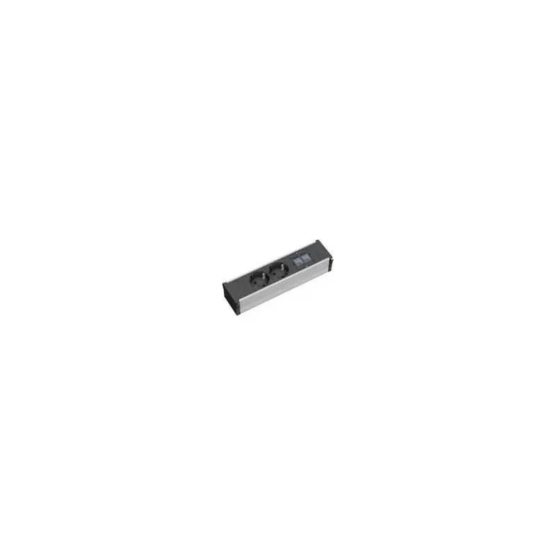 Bachmann Tischsteckdose 333.1008 CONI 2xSCHUKO 2xCAT5e