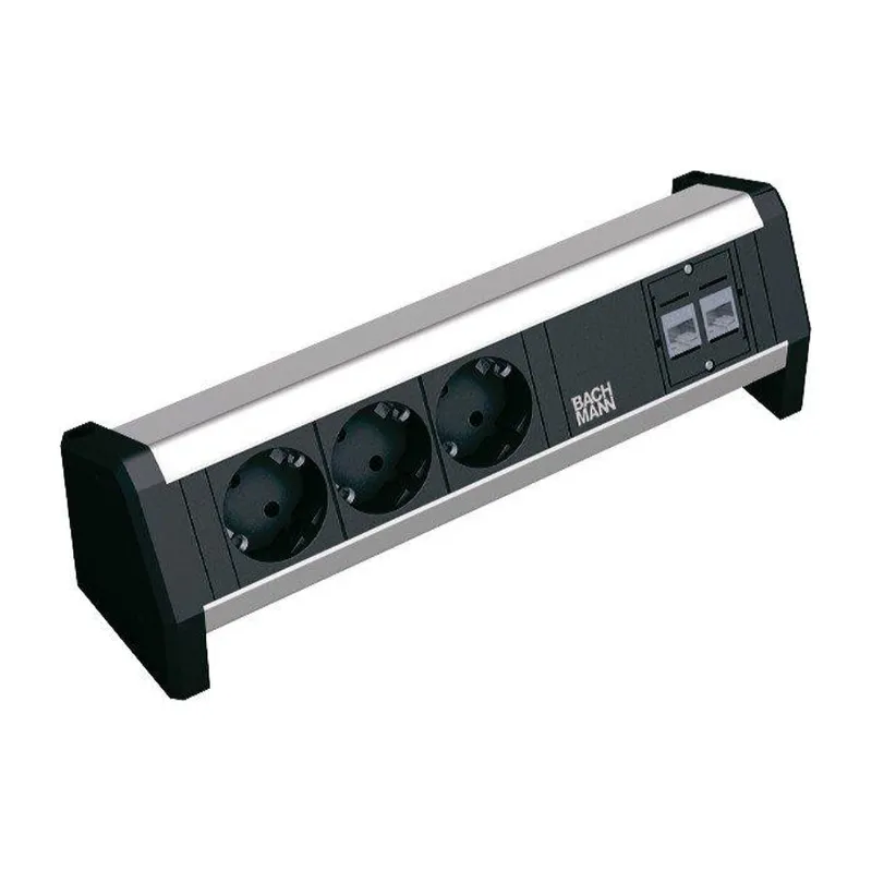 Bachmann Steckdosenverteiler 339.1004 DESK 3xSCHUKO 2xCAT5e