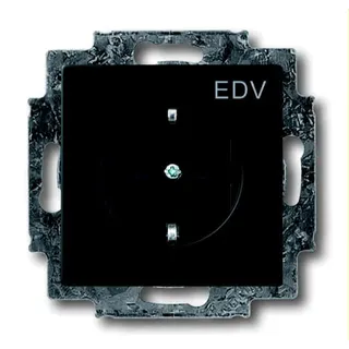 Busch-Jaeger Steckdose SCHUKO 20 EUCKS/DV-885 EDV, schwarz matt