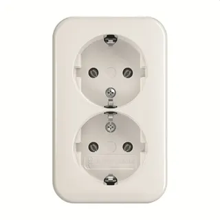 Busch-Jaeger Doppelsteckdose SCHUKO 202 EAP/11W, alpinweiß