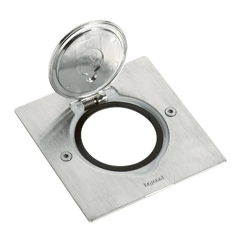 Legrand SCHUKO-Steckdose 1x2Mod Inox quadratisch