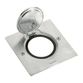 Legrand SCHUKO-Steckdose 1x2Mod Inox quadratisch