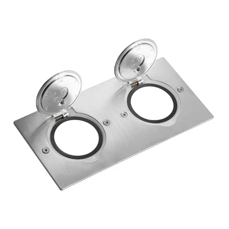 Legrand SCHUKO-Steckdose 2x2Mod Inox quadratisch