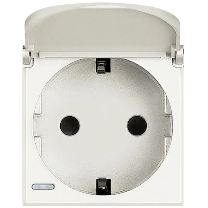 Bticino SCHUKO-Steckdose HD4141PW weiss Klappdeckel
