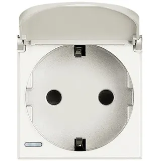 Bticino SCHUKO-Steckdose HD4141PW weiss Klappdeckel