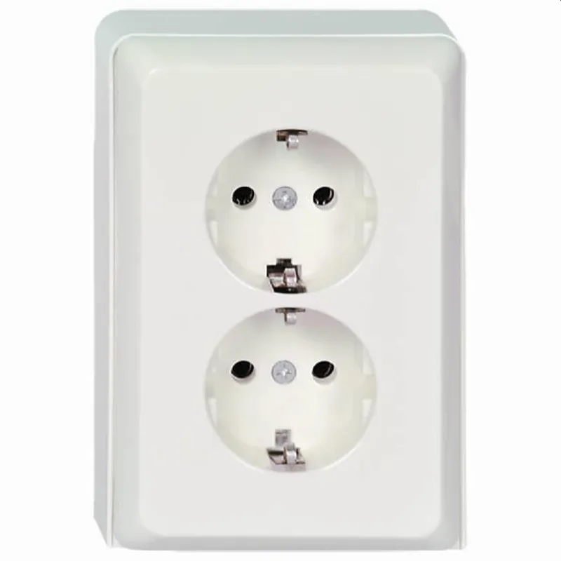 ELSO Steckdose 515514 2fach 16A RENOVIERUNG reinweiß