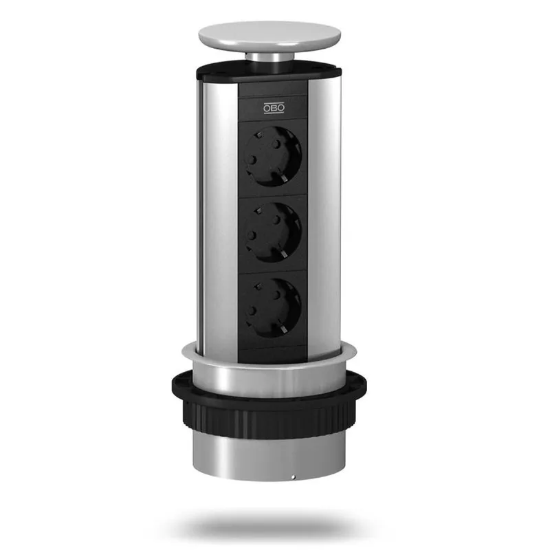 OBO Deskbox DBV-A3A D3S versenkbar Aluminium