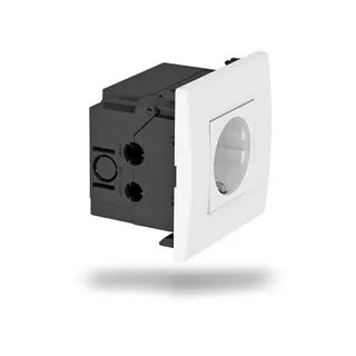 OBO Steckdoseneinheit SDE-RW D0RW1 Modul 45 1fach reinweiss