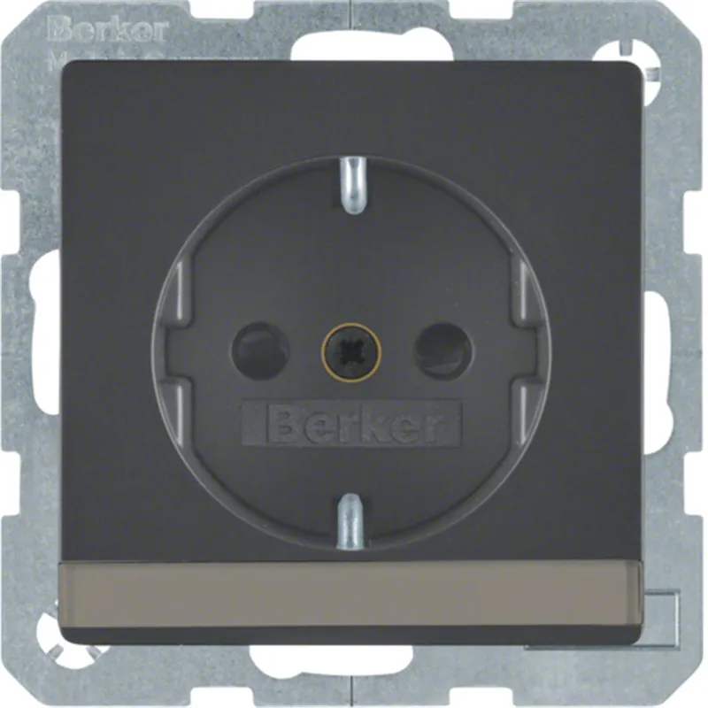 Berker Steckdose SCHUKO 41496086 anthrazit samt 41496086