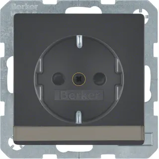 Berker Steckdose SCHUKO 41496086 anthrazit samt 41496086