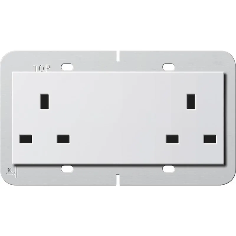 Gira Doppelsteckdose 278203 BS 13 A System 55 BS 80 reinweiss 278203