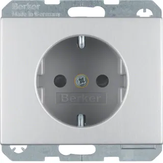 Berker Steckdose SCHUKO 41357003 K.5 Aluminium 41357003