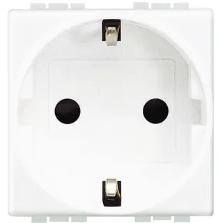 Bticino SCHUKO-Steckdose N4141AN SL ohne Tragrahmen weiss