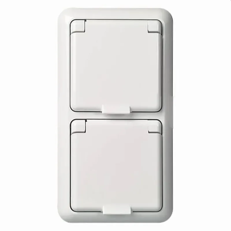 ELSO Steckdoseneinsatz 225414 2fach 16A FASHION IP44 reinweiß