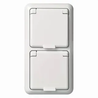 ELSO Steckdoseneinsatz 225414 2fach 16A FASHION IP44 reinweiß