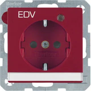 Berker Steckdose SCHUKO 41106015 rot samt 41106015