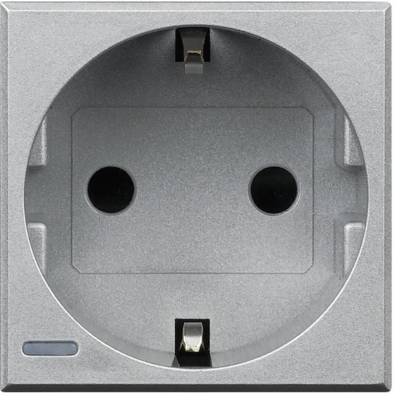 Bticino SCHUKO-Steckdose HC4141 aluminium