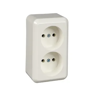 ELSO AP-Steckdose 395904 2fach 16A CONTURA reinweiß