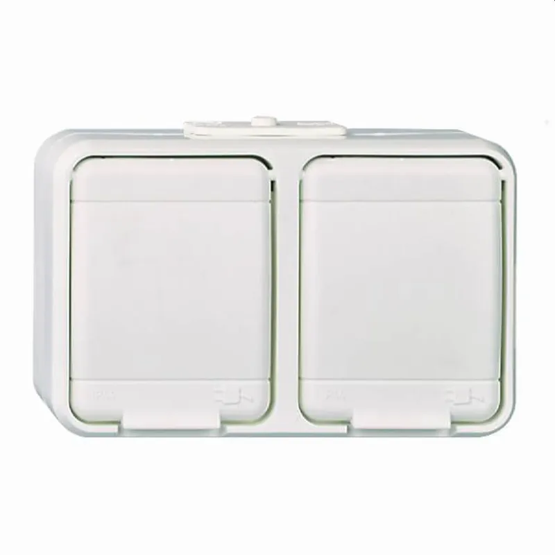 ELSO Steckdose 445404 2f. 16A waagerecht AquaTop rw