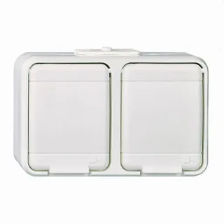 ELSO Steckdose 445404 2f. 16A waagerecht AquaTop rw