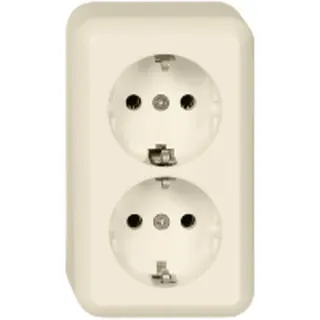 ELSO AP-Steckdose 395400 2fach 16A CONTURA perlweiß