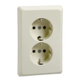 ELSO Steckdose 515400 2fach 16A RENOVIERUNG perlweiß